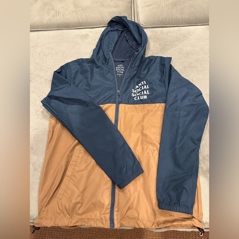 Anti Social Social Club Navy and Beige Windbreaker